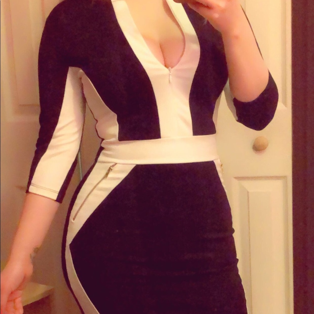 Black and white dress